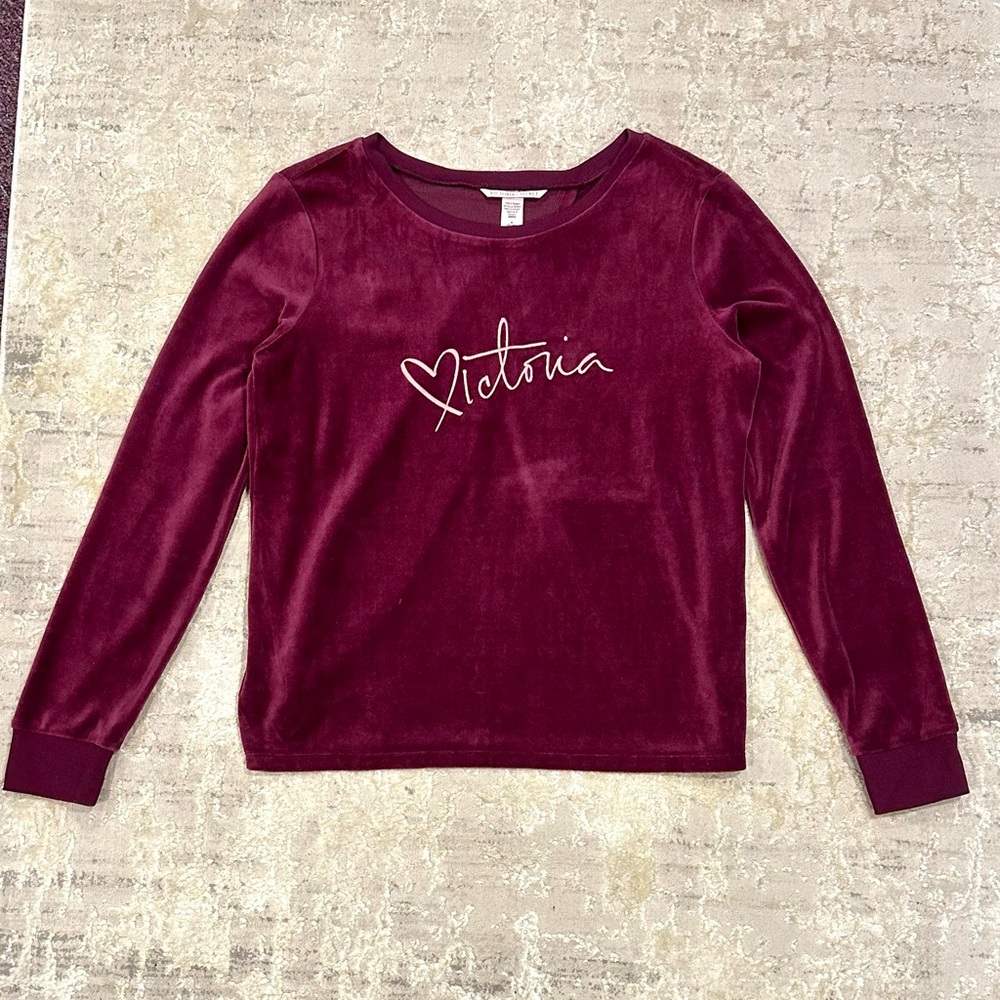 Victoria’s Secret Burgundy Velvet Women's Top